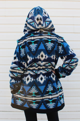 Blue Diamond Drawstring Jacket