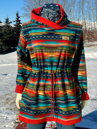 Turquoise Navajo Adult Drawstring Jacket