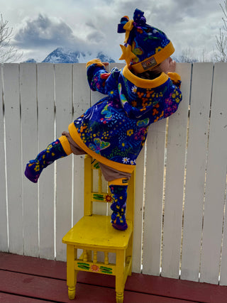 Alaska Floral Ski Dangle Hat