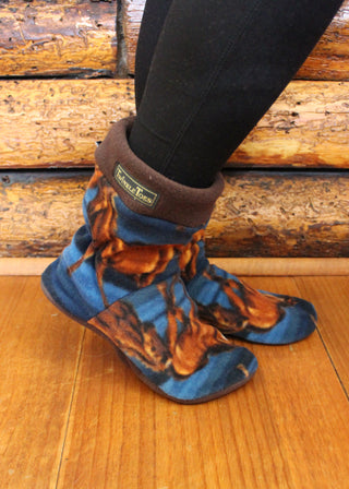 Wild Horses Kid's Slipper Socks