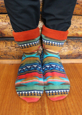 Turquoise Navajo Men's Slipper Socks