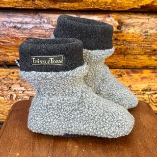 Grey Sherpa Infant/ Toddler Slipper Socks