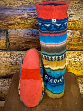Turquoise Navajo Kid's Slipper Socks