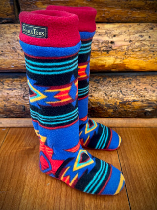 Cobalt Sunrise Kid's Slipper Socks