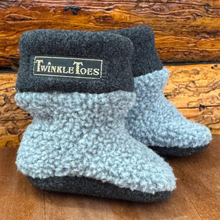 Grey Sherpa Infant/ Toddler Slipper Socks