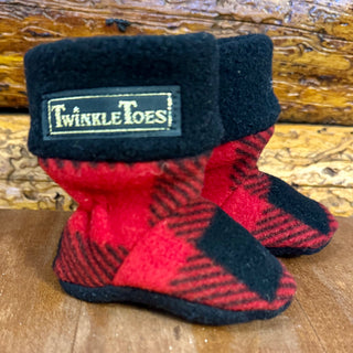 Red & Black Buffalo Plaid Infant/Toddler Slipper Socks