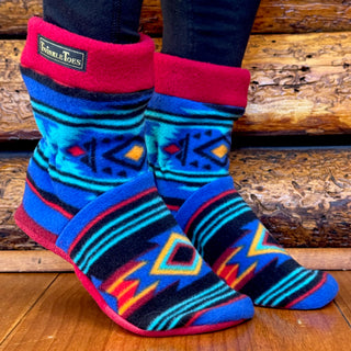 Cobalt Sunrise Women's Slipper Socks