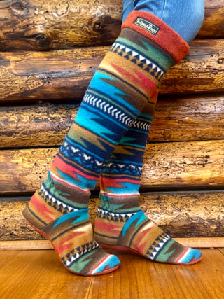 Turquoise Navajo Women's Slipper Socks