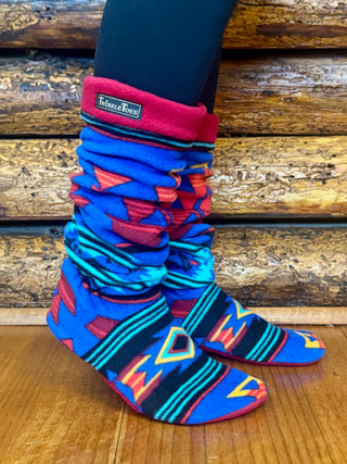 Cobalt Sunrise Women's Slipper Socks